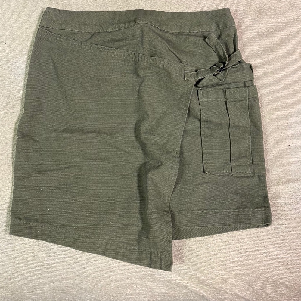 army green utility skirt